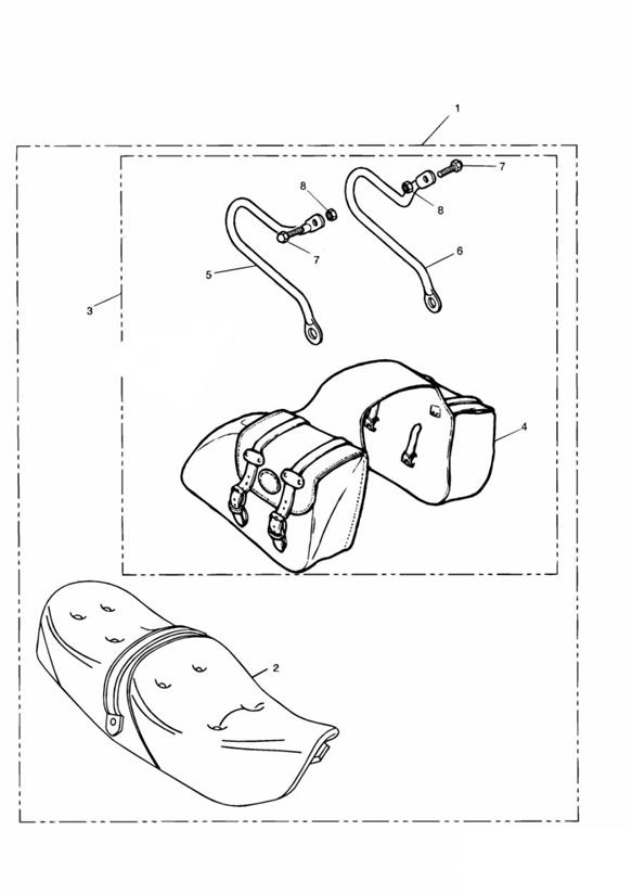Leather Pannier & King & Queen Seat Kit (from VIN 71699)