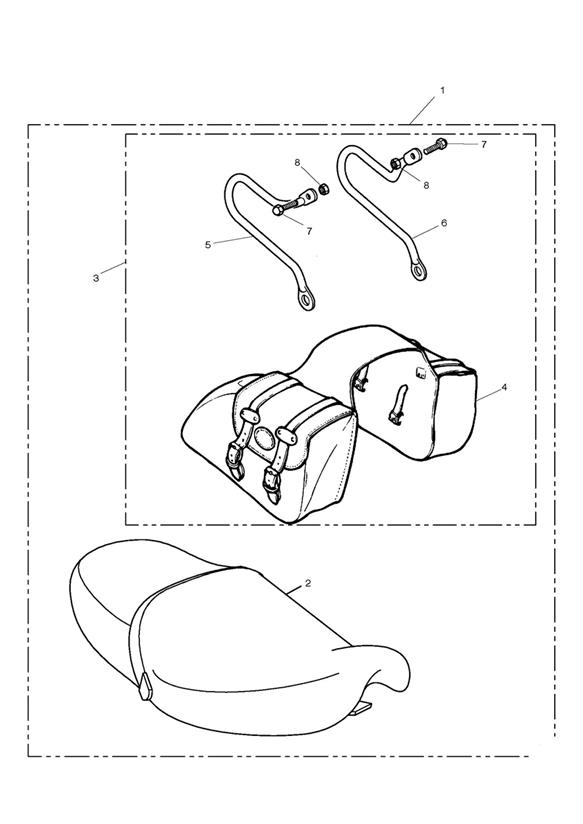 Leather Pannier/O.E. Seat Kit (from VIN 71699)