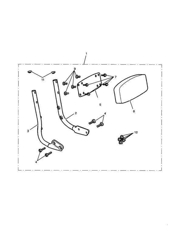 Passenger Backrest Kit, Mk 3