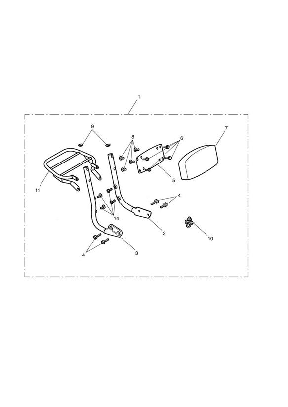 Passenger Backrest/Luggage Rack Mk 3