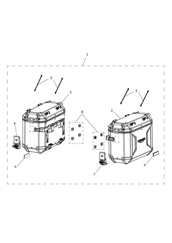 Pannier Kit, Aluminium, Black