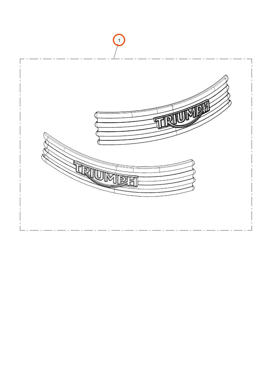 Triumph A9798013 - Genuine OEM Black 4 Bar Fuel Tank Badge Kit | eBay