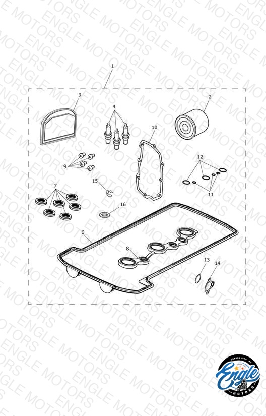 Gasket, RH Crank Cover (T1261431) | Engle Motors