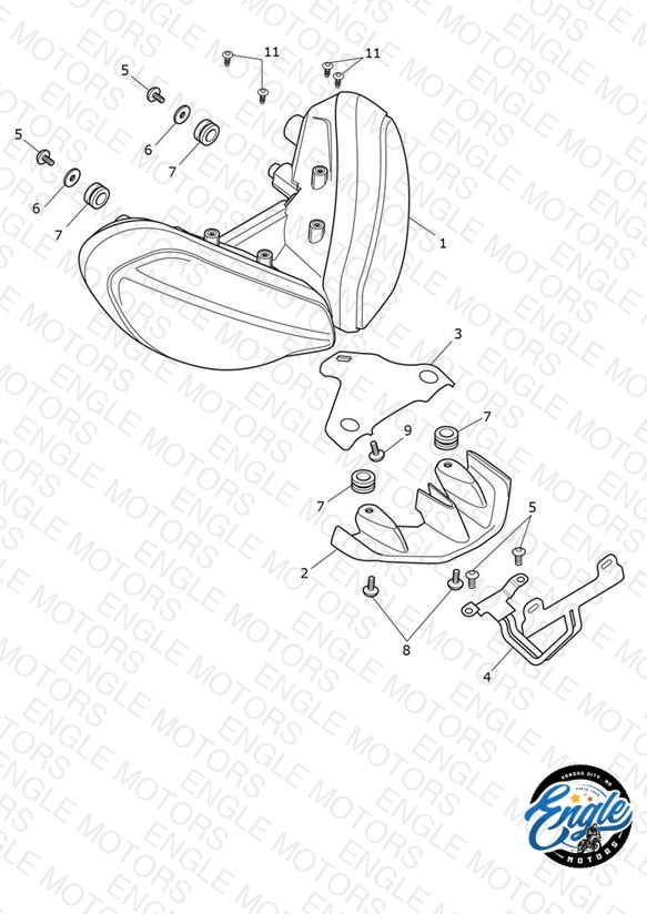 TRF様確認用 Triumph Street Triple Headlight — OEM Parts Diagram | Engle Motors