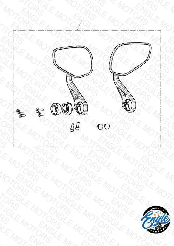 Mirror, Bar End, Sport, Kit (A9630851) | Engle Motors
