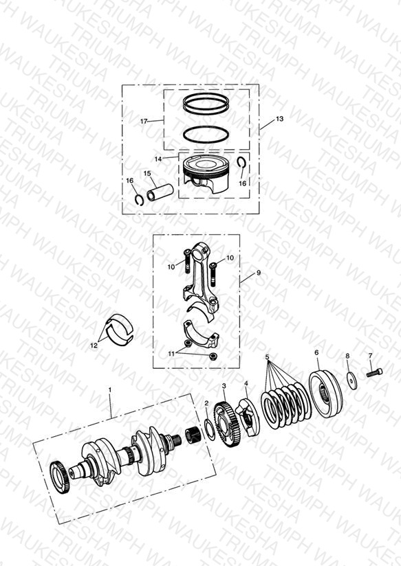 Crankshaft, Connecting Rods & Pistons