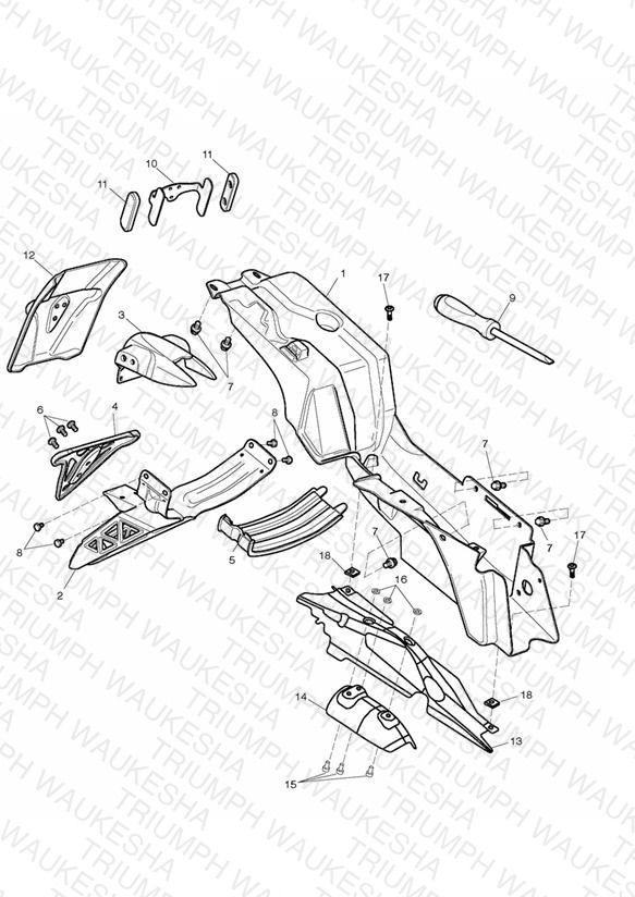 Rear Mudguard & Battery Box