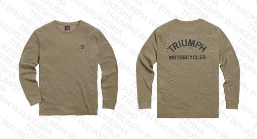 DEAN L/S WAFFLE KHAKI T-SHIRT