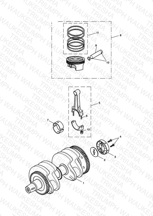 Crankshaft, Connecting Rod & Pistons