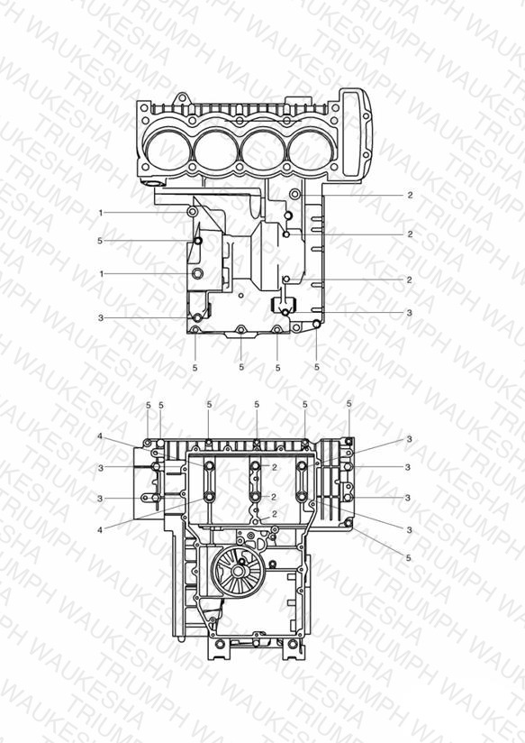 Crankcase Fixings 4 Cylinder Black