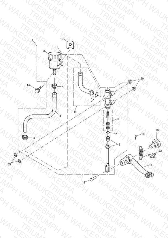 Rear Brake Master Cylinder, Reservoir & Pedal