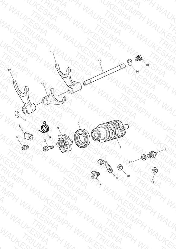 Gear Selector Drum - Eng No 563847 >
