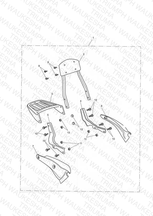 Tall Passenger Backrest & Luggage Rack