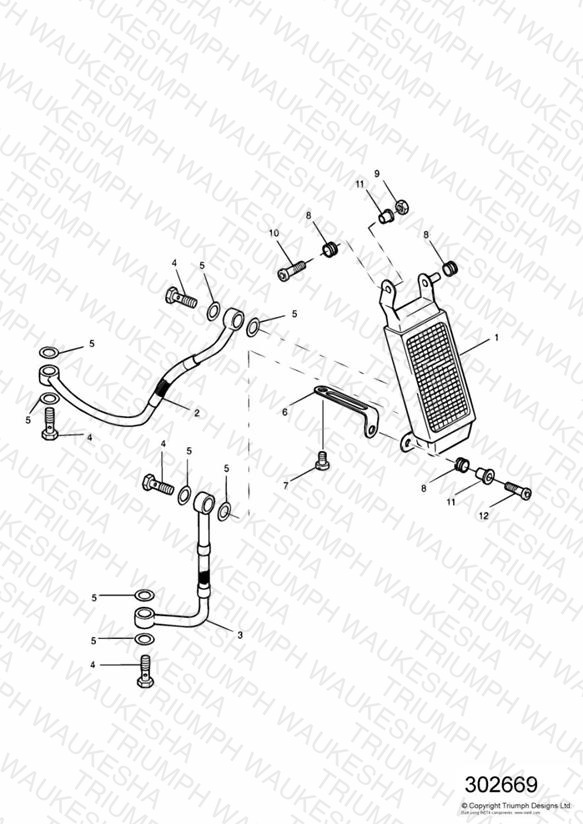 Oil Cooler 885cc Engine