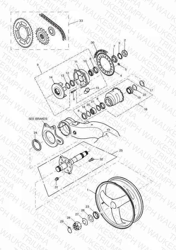 Rear Wheel/Final Drive Single sided swingarm 161318 »