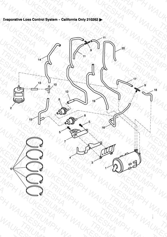 Evaporative Loss Control System - California Only 210262 >