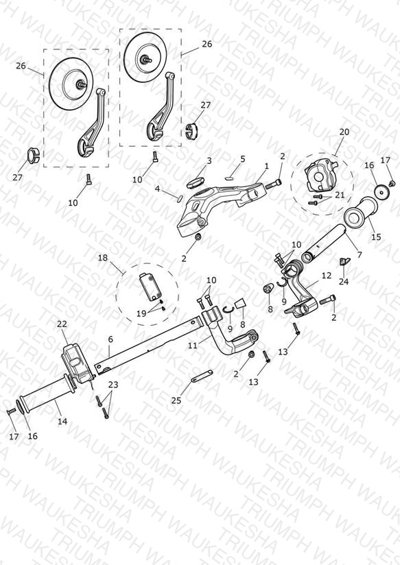 Handlebars, Top Yoke & Mirrors