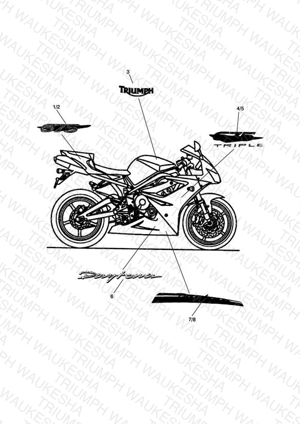Bodywork - Decals; 404743 > White Bikes, 429247> Red Bikes & 429653> Black Bikes > 498020