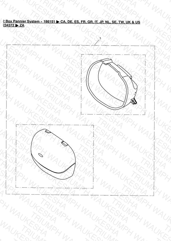 2 Box Pannier System - 186151 > CA,DE,ES,FR,GR,IT,JP,NL,SE,TW,UK & US 234372 >ZA