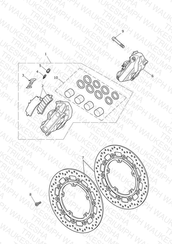 Front Brake Caliper & Discs