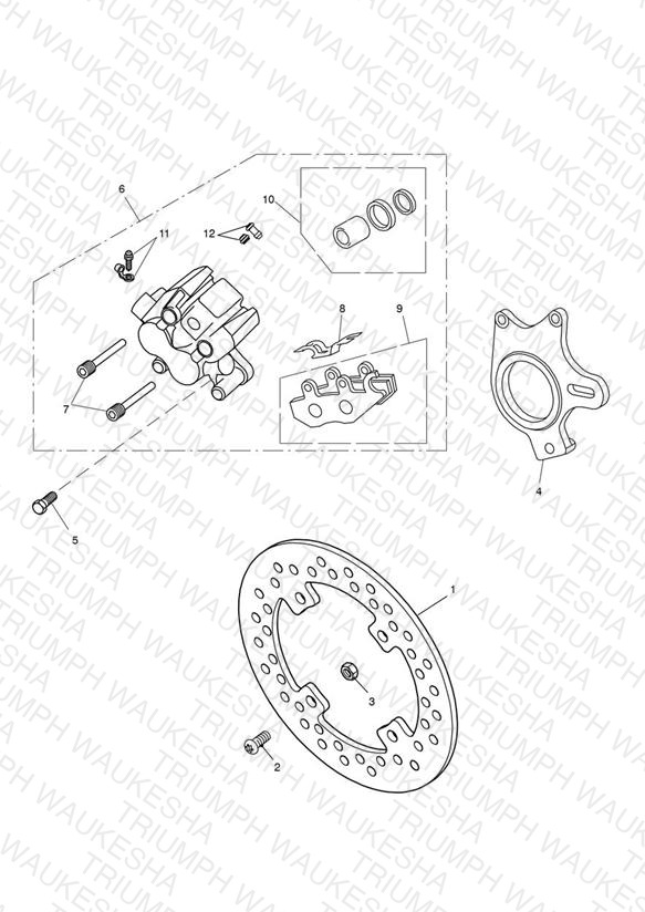 Rear Brake Caliper & Disc