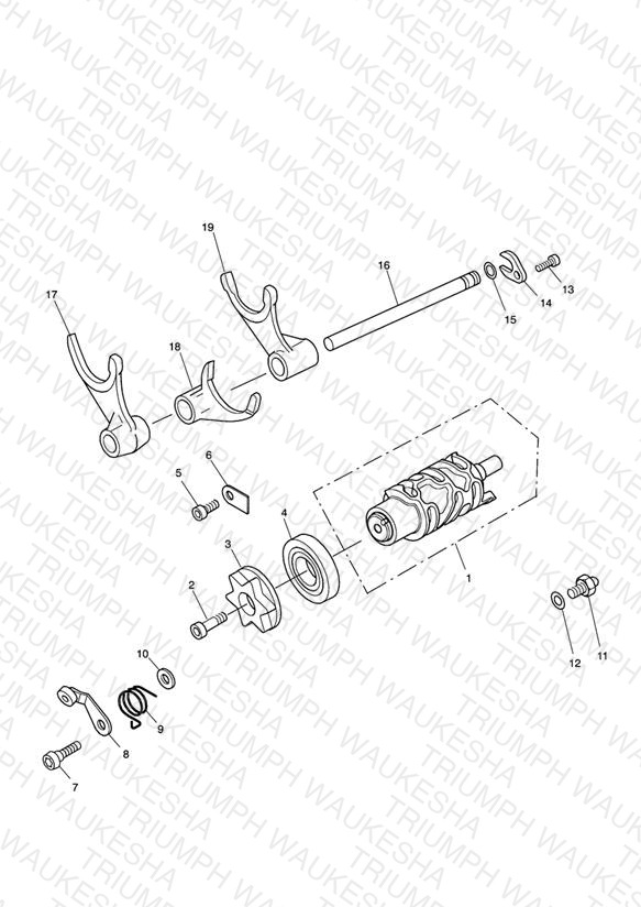 Gear Selector Drum > Eng No 340169