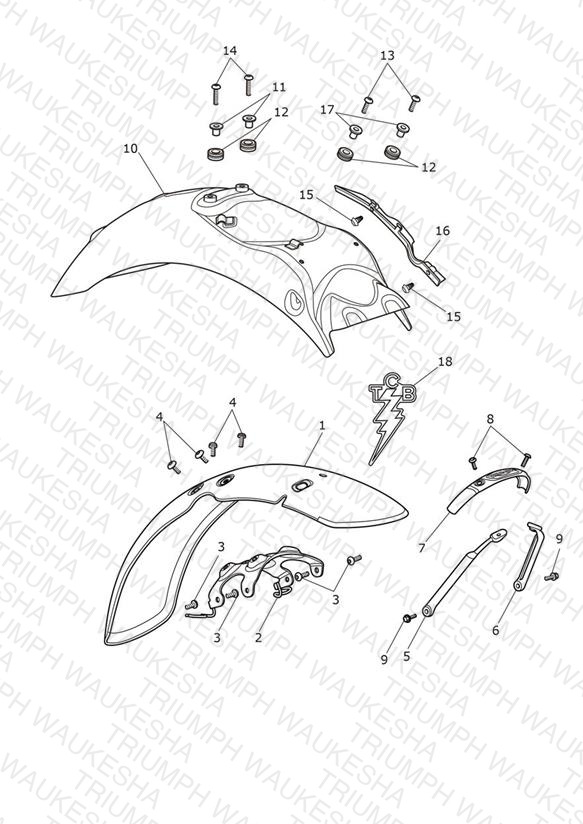Mudguards - T120 Elvis Edition