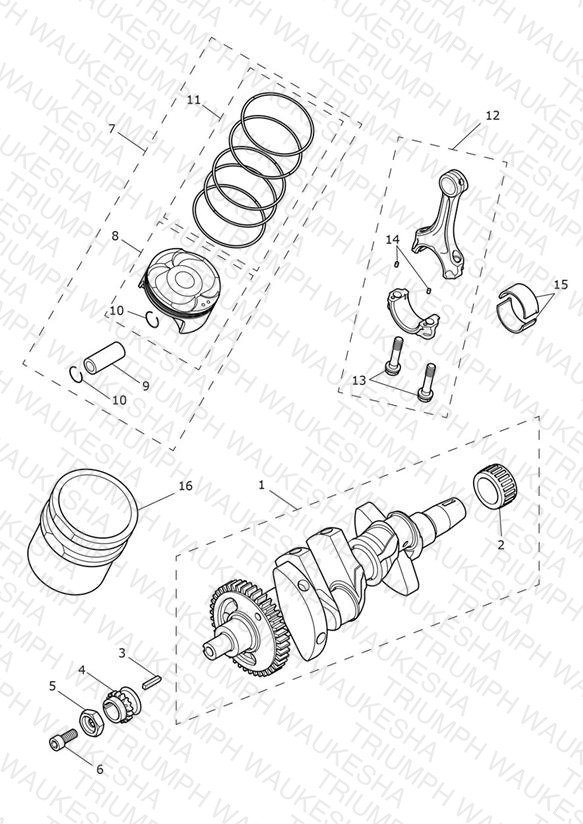 Crankshaft, Conrods & Pistons