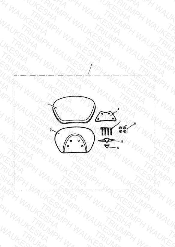 Touring Backrest Pad, Passenger