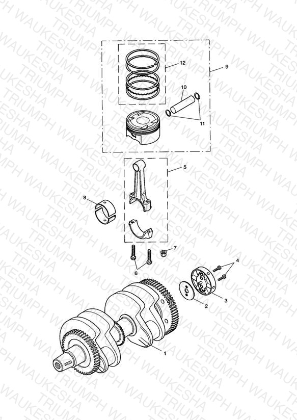 Crankshaft/Conn Rod and Pistons - Bonneville