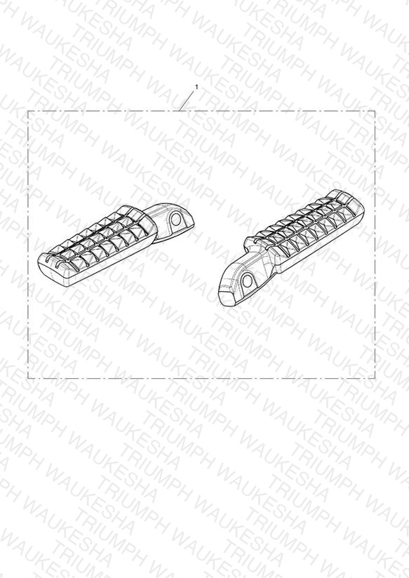 Rear Footrest, Pair