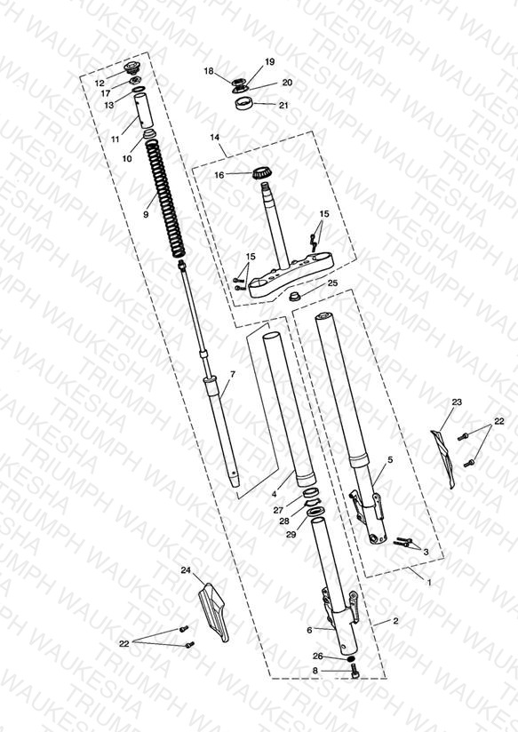 Front Forks & Yokes - Rocket III & Classic Only