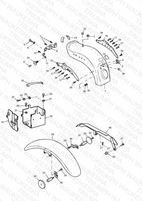Mudguards/Chainguard/Battery Box