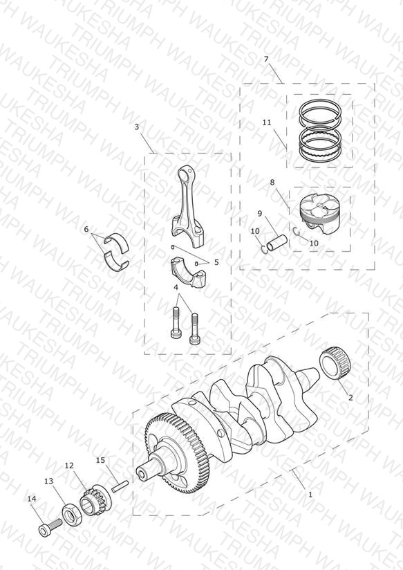 Crankshaft, Connecting Rods, Pistons & Liners