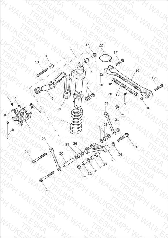Rear Suspension Unit & Linkage