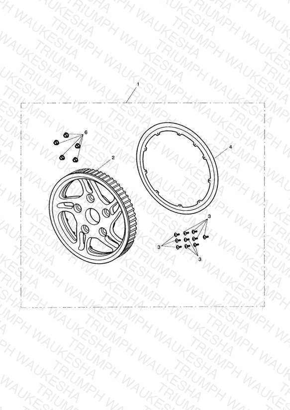 Rear Pulley, Chrome