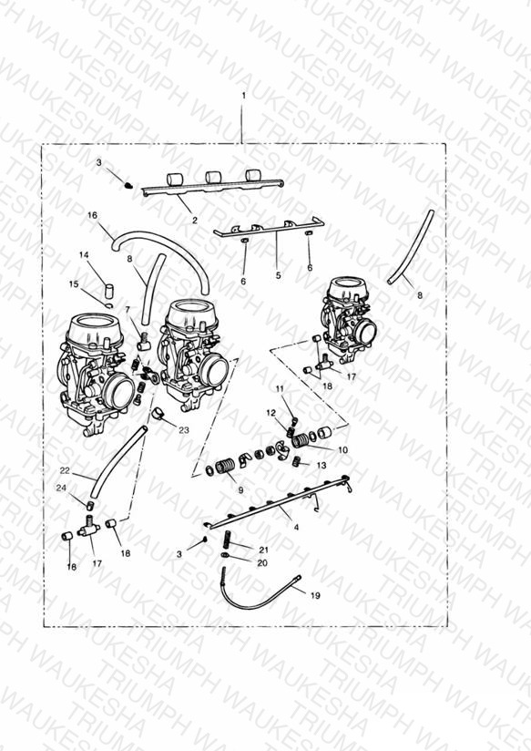 Carburettors 3 Cylinder - US CAL » ENG NO 55615