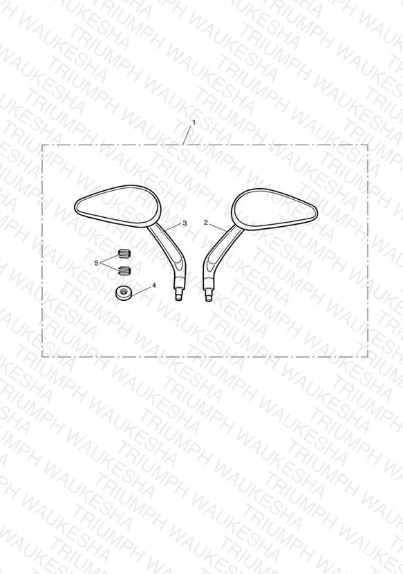Mirror Kit, Teardrop Style, Black