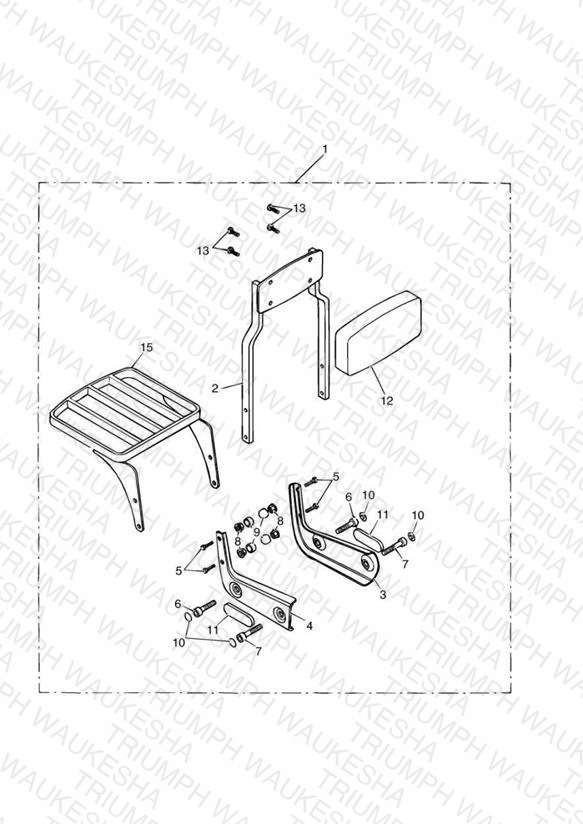 Passenger Backrest Tall + Luggage Rack Kit