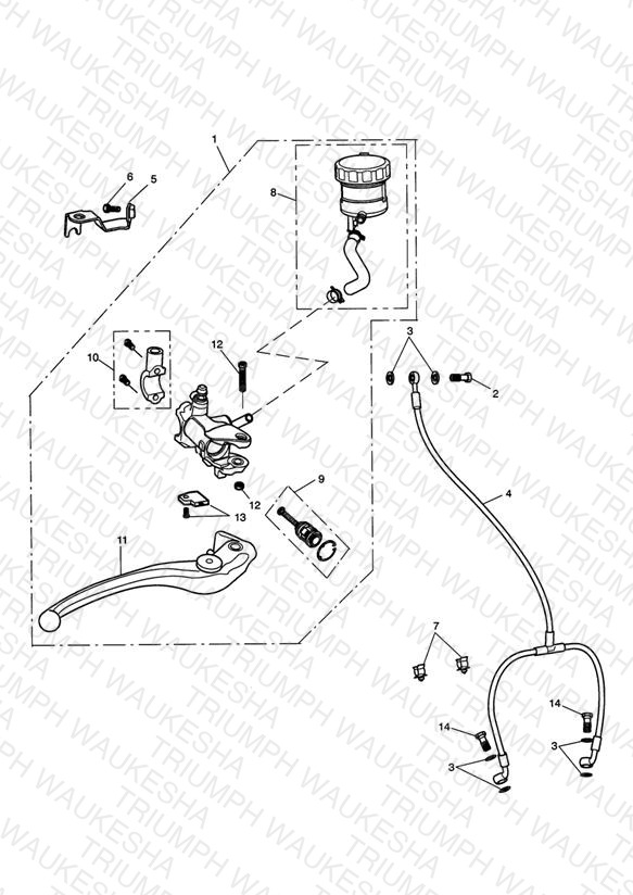 Front Brake Master Cylinder & Hoses - 333179 >