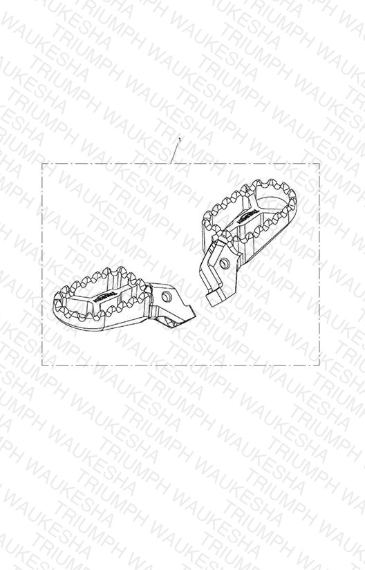 Footrest, Pair, Type 2, Grey