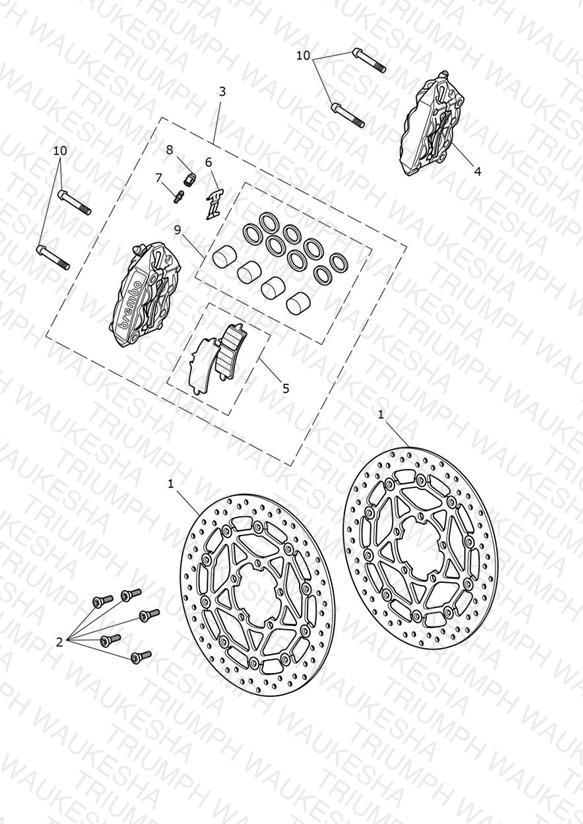 Front Brake Caliper & Disc