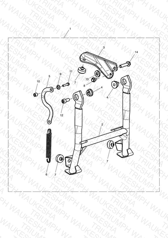 Centrestand Kit, Short - N/A to Low Ride Height Version