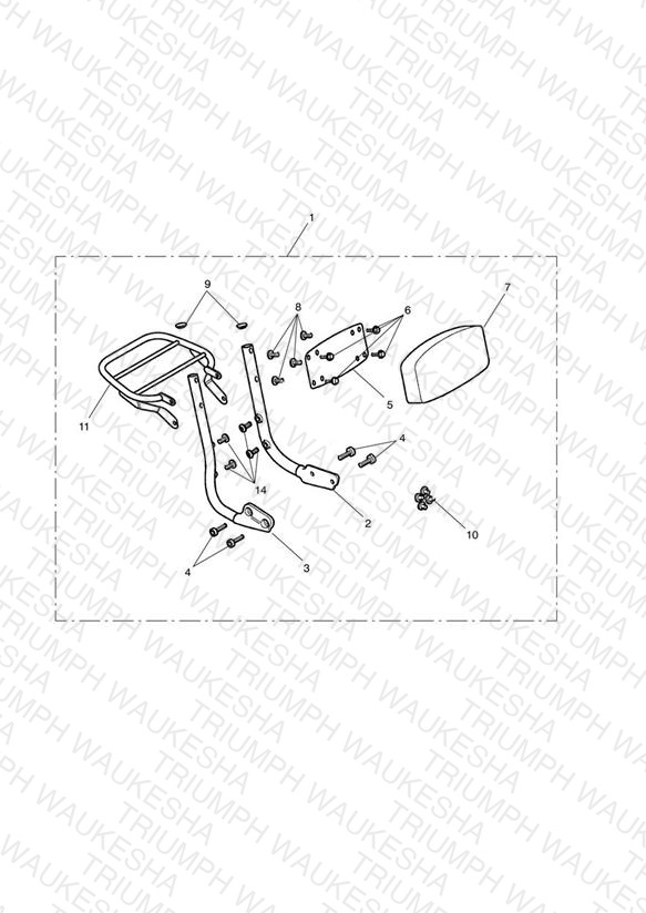 Passenger Backrest/Luggage Rack Mk 3