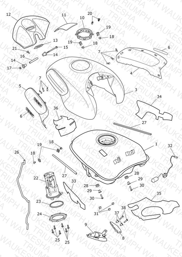 Fuel Tank, Fuel Pump & Fittings