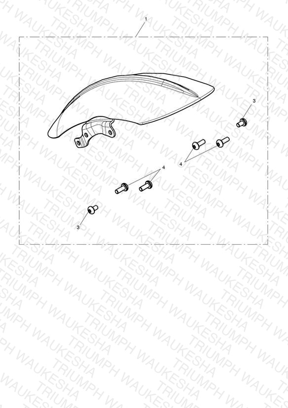 Short, Front Mudguard Kit, Black
