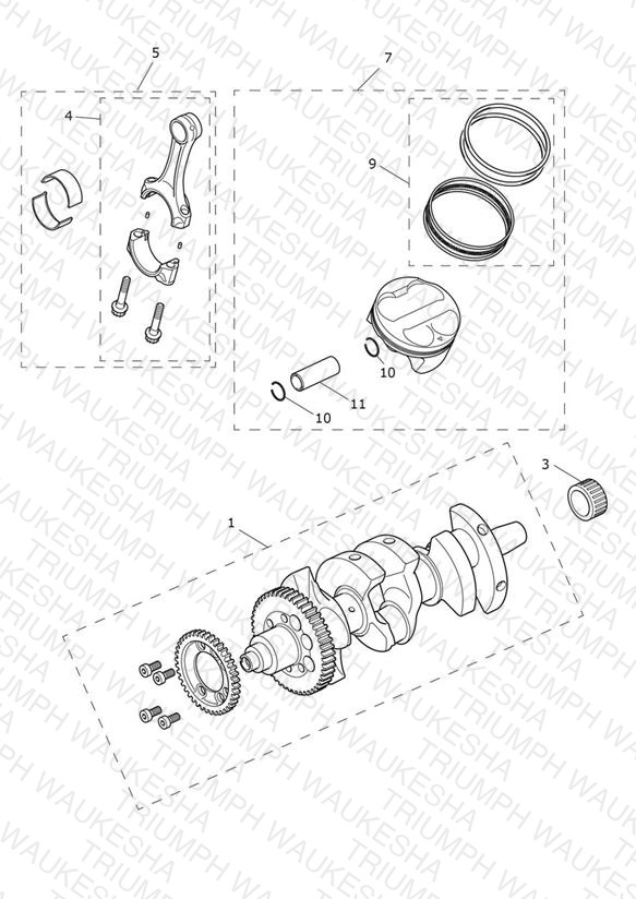Crankshaft, Conrods and Pistons