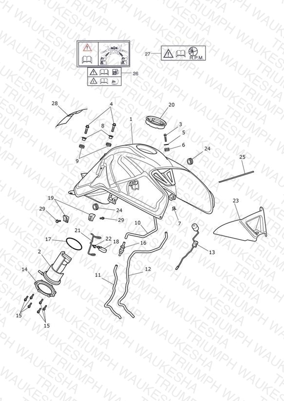 Fuel Tank, Fuel Pump & Fittings