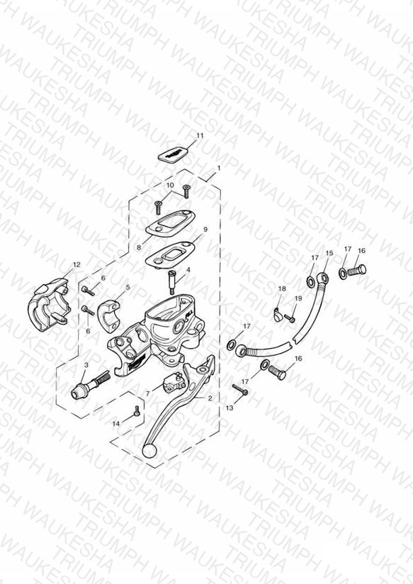 Front Brake Master Cyl & Hoses 281466-F2/279279-F4 >