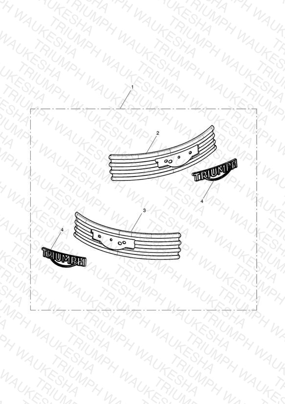 Tank Badge, Bar, Metal Kit